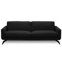 Ver imagem 2 de Sofá 3 Lugares para Sala de Estar Living Industrial 240cm Trento L06 Couro Preto - Lyam Decor