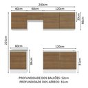 Ver imagem 4 de Armário de Cozinha Completa 240cm Branco/Rustic Glamy Madesa 09