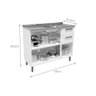Gabinete de Cozinha Modulado C/ Pia Múltipla 6015 3 Portas 2 Gavetas Branco - Bertolini - 3