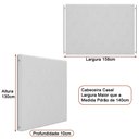 Ver imagem 2 de Cabeceira para Cama Box Casal 158cm Almeria Bouclé Suave Bege - Sallar Home