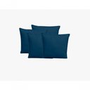 Ver imagem 1 de Kit 4 Almofadas Decorativas Cheias com Ziper Suede Azul Marinho