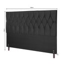Ver imagem 2 de Cabeceira Ram 1500 Preto Estofada para Cama Box Casal King Size 195cm Quarto Luxo