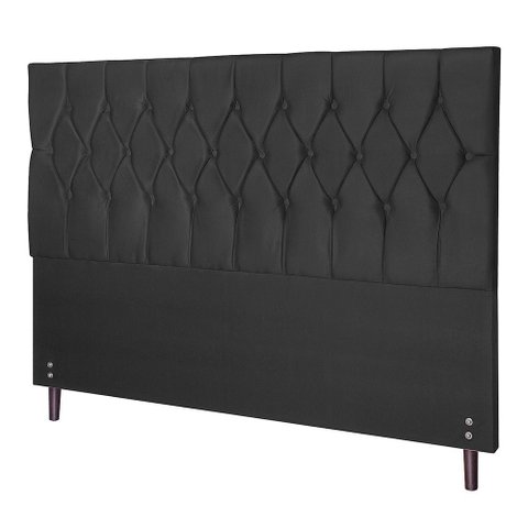 Cabeceira Ram 1500 Preto Estofada para Cama Box Casal King Size 195cm Quarto Luxo