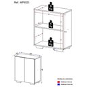 Ver imagem 3 de Armário Lavanderia Com 2 Portas Multimóveis Branco/preto