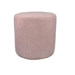 Puff Blip Redondo Maiart Tecido Boucle Rosa - 1