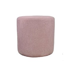 Puff Blip Redondo Maiart Tecido Boucle Rosa - 2