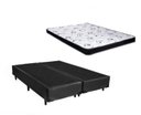 Ver imagem 1 de Cama Box Queen Colchão Mola Ensacada Belos Sonhos + Box Sintético 69x158x198 Preto