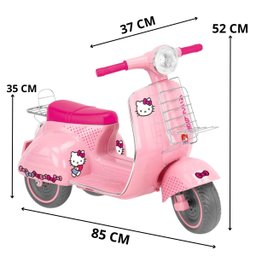 Lambreta Hello Kitty Eletrica 6v Moto Motinho Triciclo Criança Infantil Anda Sozinha Motorizada Elet - 2