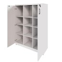 Ver imagem 4 de Armário Alto Escritório F5 2 Portas 9 Prateleiras 120cm Branco F5 Office