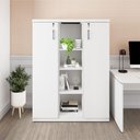 Ver imagem 1 de Armário Alto Escritório F5 2 Portas 9 Prateleiras 120cm Branco F5 Office
