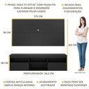 Ver imagem 4 de Rack Suspenso com Painel para TV até 65" Multimóveis Flórida FG3299 Preto