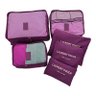 Kit 6 Sacos Bolsas Organizador Mala Roupas Bagagem Viagem Roxo Smart - 2