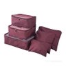 Kit 6 Sacos Bolsas Organizador Mala Roupas Bagagem Viagem Roxo Smart - 1