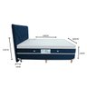Cama Box Colchão Magnético Solteiro com Infra e Anti Gemes com Cabeceira - Slim:azul - 2