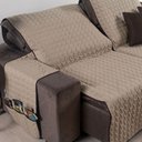Ver imagem 2 de Protetor de Sofá Assento 2,40m Retrátil Shield 100% Poliéster Hipercal 400 Fios:cáquitabaco