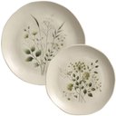 Ver imagem 1 de Conjunto Prato Raso 26,5cm e Prato de Sobremesa 19,5cm Cerâmica Orgânico Ammi Floral Porto Brasil