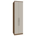 Ver imagem 1 de Guarda Roupa Modulado 02 Portas com Prateleiras 245cm Altura Setiba - Jequitibá/Offwhite