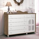 Ver imagem 1 de Comoda Provence New Infantil Planet Baby Cor:Branco/Amêndoa
