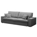 Ver imagem 5 de Sofá Retrátil Reclinável para Sala 3 Lugares 250cm Varsov F04 Veludo Cinza Claro - Lyam Decor