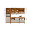 Ver imagem 3 de Cozinha Modulada 5 Peças Freijó Off White