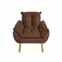 Ver imagem 5 de Kit 2 Poltronas Decorativa Estofada Sala Quarto Escritório Opala Madeira