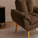 Ver imagem 2 de Kit 2 Poltronas Decorativa Estofada Sala Quarto Escritório Opala Madeira