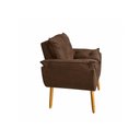 Ver imagem 6 de Kit 2 Poltronas Decorativa Estofada Sala Quarto Escritório Opala Madeira