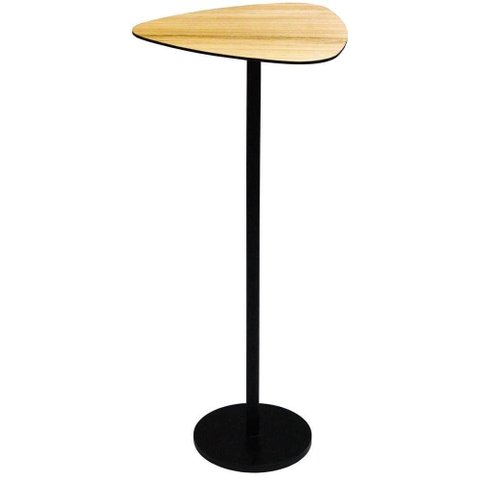 Mesa Apoio Aventura Média Tampo Louro Freijó Base Preta 53cm - 67736