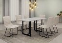 Ver imagem 1 de Conjunto Sala de Jantar com Mesa Tampo em Mdf e 6 Cadeiras Itália Couríssimo Preto