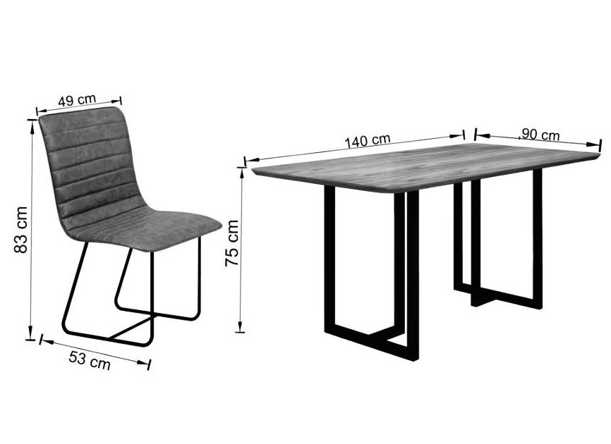 Conjunto Sala de Jantar com Mesa Tampo em Mdf e 6 Cadeiras Itália Couríssimo preto - 3