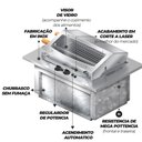 Ver imagem 4 de CHE22 Assador Cooktop Elétrico de Embutir 70x48x30cm 220V