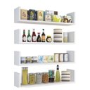 Ver imagem 2 de Kit 4 Prateleiras Nichos em U 50x15 MDF Branco com Suporte Flutuante Invisível