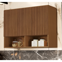 Ver imagem 2 de Armario Aéreo Organizador Multiuso Quarto Sala Bela 3 Portas:freijo Ripado 3d