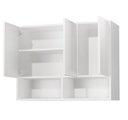 Ver imagem 3 de Armario Aéreo Organizador Multiuso Quarto Sala Bela 3 Portas:freijo Ripado 3d