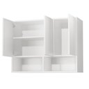 Ver imagem 3 de Armario Aéreo Organizador Multiuso Quarto Sala Bela 3 Portas:freijo Ripado 3d