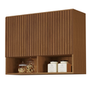 Ver imagem 1 de Armario Aéreo Organizador Multiuso Quarto Sala Bela 3 Portas:freijo Ripado 3d