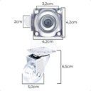 Ver imagem 4 de Rodízios de Silicone 50mm Antirrisco para Móveis Kit 4 Peças: 2 Rodízios com Trava e 2 sem Trava
