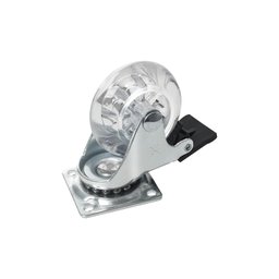 Rodízios de Silicone 50mm Antirrisco para Móveis Kit 4 Peças: 2 Rodízios com Trava e 2 sem Trava - 3