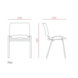 Cadeira Fixa Aproximação Empilhável Ergoplax Plaxmetal Preta - 4 Cadeira Fixa Aproximação Empilhável Ergoplax Plaxmetal Preta - 4