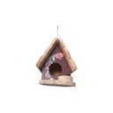 Ver imagem 4 de Mini Chalé de Passarinho Feito de Madeira  para Decoração  Casa -Decoração