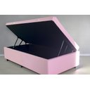 Ver imagem 4 de Cama Box Baú Solteiro Blindado (88x188x42):corino Rosa/solteiro