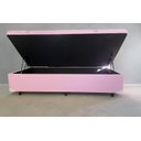 Ver imagem 6 de Cama Box Baú Solteiro Blindado (88x188x42):corino Rosa/solteiro