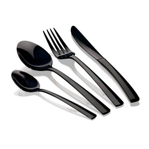 Jogo Talheres de Mesa Faqueiro 24 Pçs Black Berlinger Haus