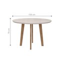 Ver imagem 2 de Mesa de Jantar Vale do Nilo 4 Lugares Redonda MDF Off White RV Móveis
