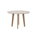 Ver imagem 1 de Mesa de Jantar Vale do Nilo 4 Lugares Redonda MDF Off White RV Móveis