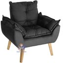 Ver imagem 3 de Kit 02 Poltrona Opala Suede Preto