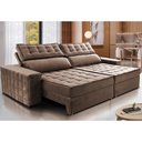 Ver imagem 1 de Sofá Retrátil e Reclinável 2,95m Cama inBox Big Star com SoftGel D40 Velupluma Castor