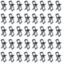 Ver imagem 4 de Kit 10 Jogos De Mesa Bistrô De Madeira Com 4 Cadeiras Dobravel Preto - Preto