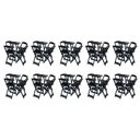 Ver imagem 1 de Kit 10 Jogos De Mesa Bistrô De Madeira Com 4 Cadeiras Dobravel Preto - Preto