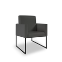 Ver imagem 2 de Kit 04 Poltronas Moderna Courino 3 Cores- Base Ferro Preto - Cinza